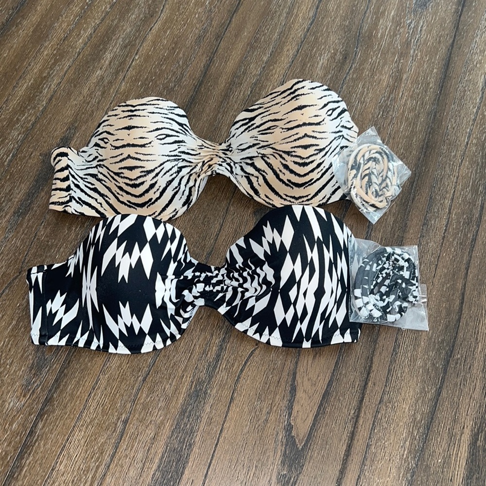 Two Victoria secret swim tops both 34C